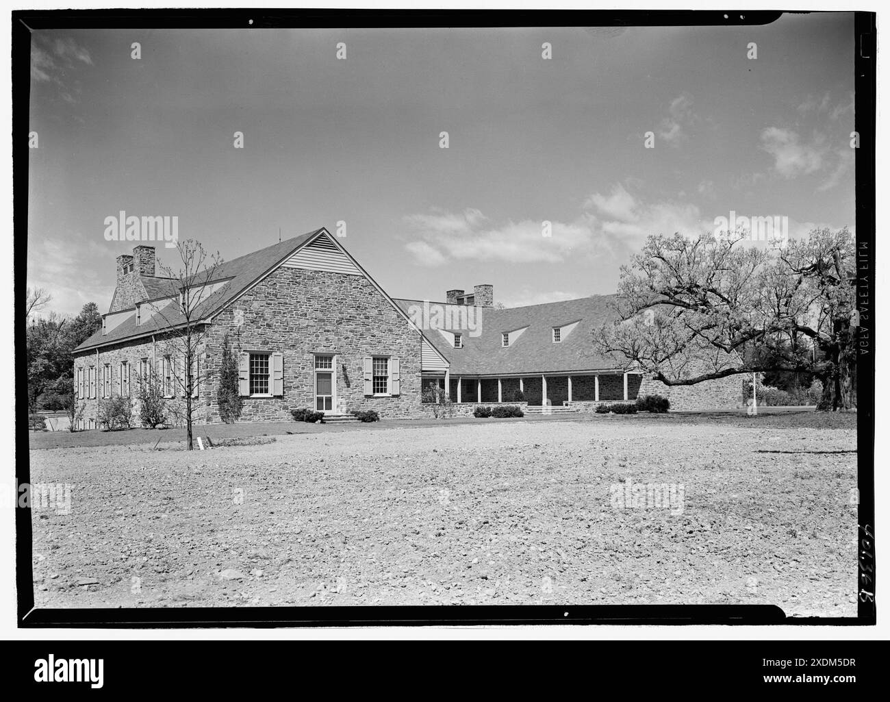 Franklin Delano Roosevelt Library, Hyde Park, New York. Facciata est da destra. Collezione Gottscho-Schleisner Foto Stock