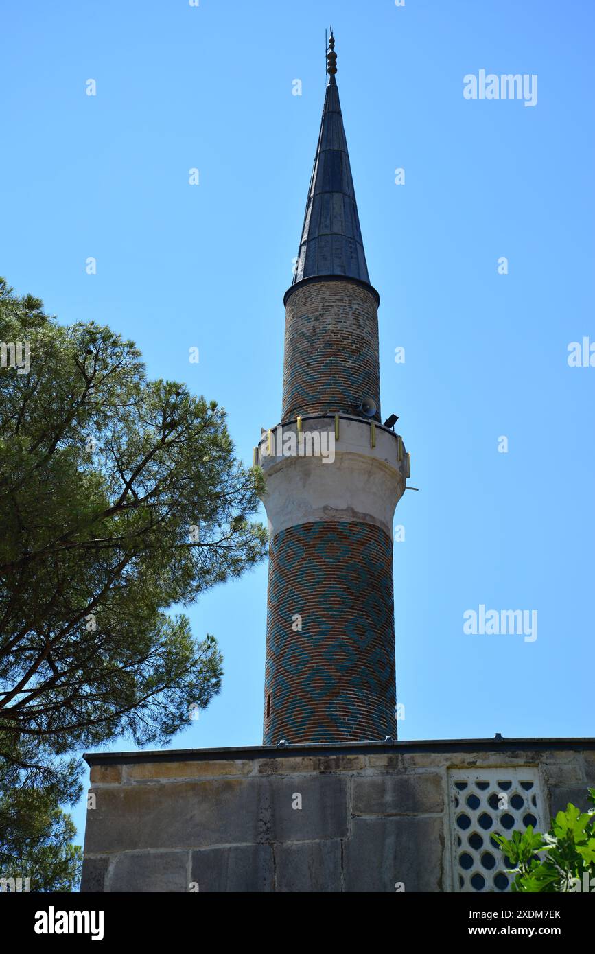 Situato nella città turca di Birgi, la Moschea e la Tomba di Aydinoglu Mehmet Bey è stata costruita nel secolo. Foto Stock