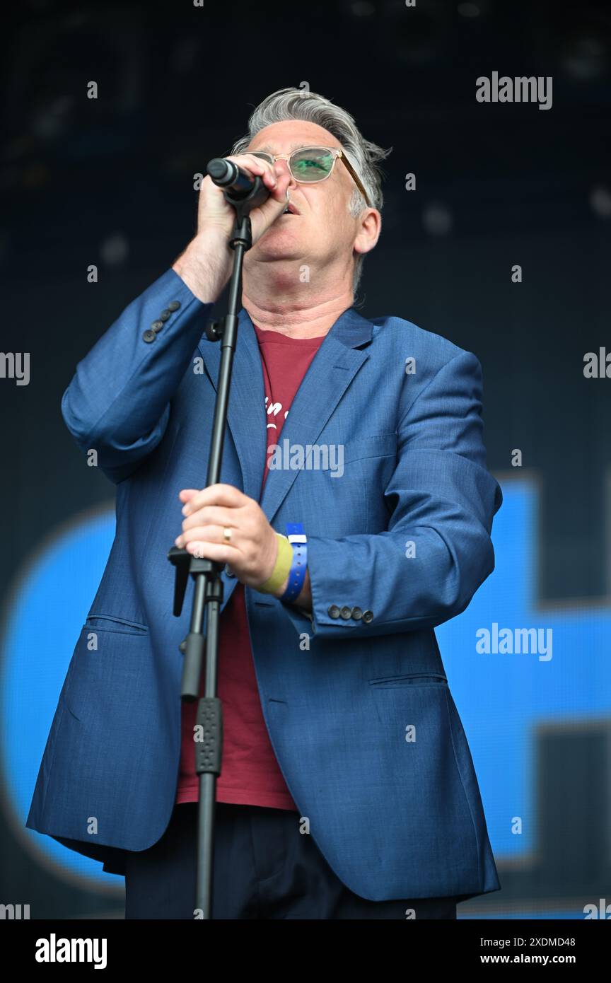 China Crisis Performing al Lets Rock Leeds 80s Festival 2024 ,Leeds, Regno Unito Foto Stock