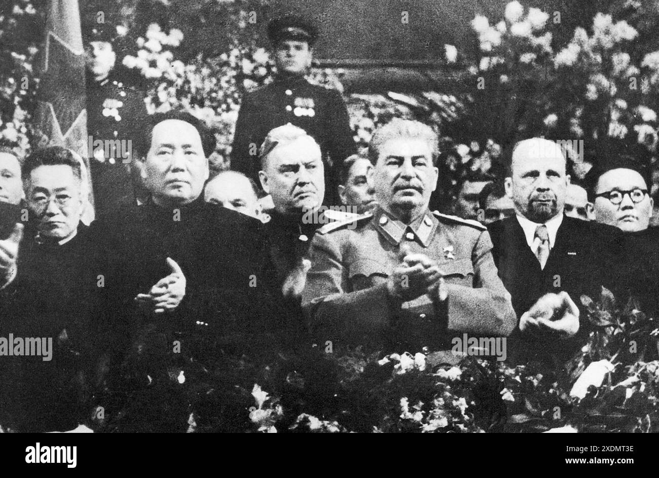 Mao Zedong e Joseph Stalin Foto Stock