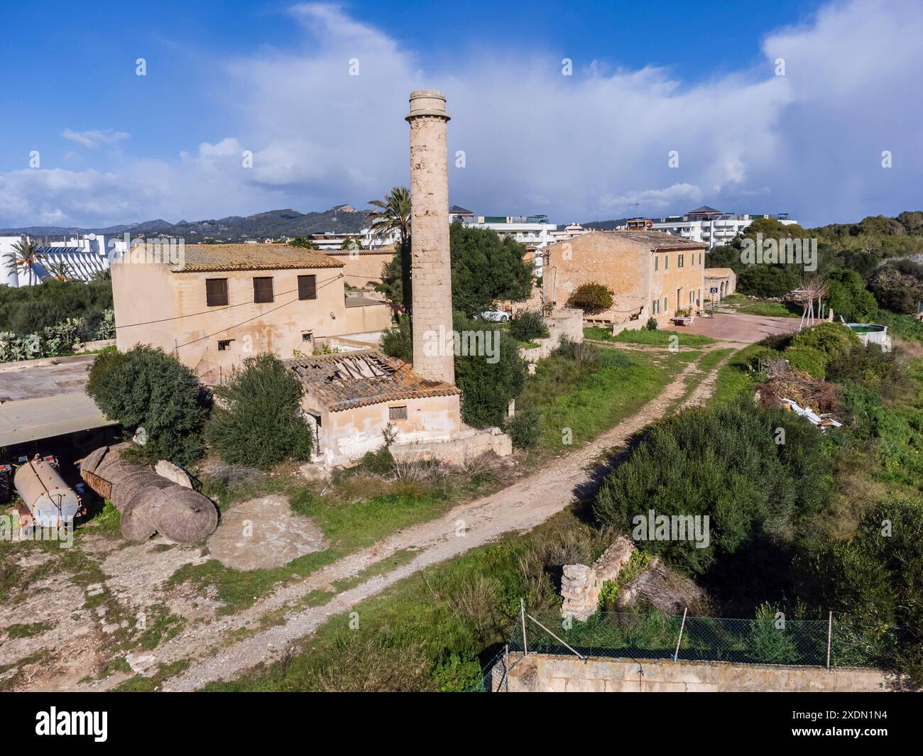 Fabbrica SA Coma, sede generale di Bayo durante lo sbarco repubblicano, guerra civile spagnola, Son Servera, Maiorca, Isole Baleari, Spagna. Foto Stock