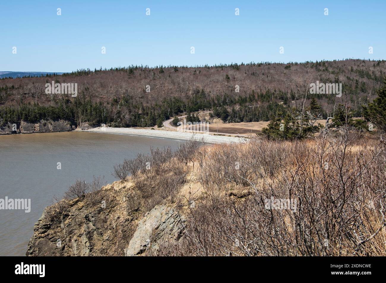 Pebble Beach da Cape Enrage a Waterside, New Brunswick, Canada Foto Stock