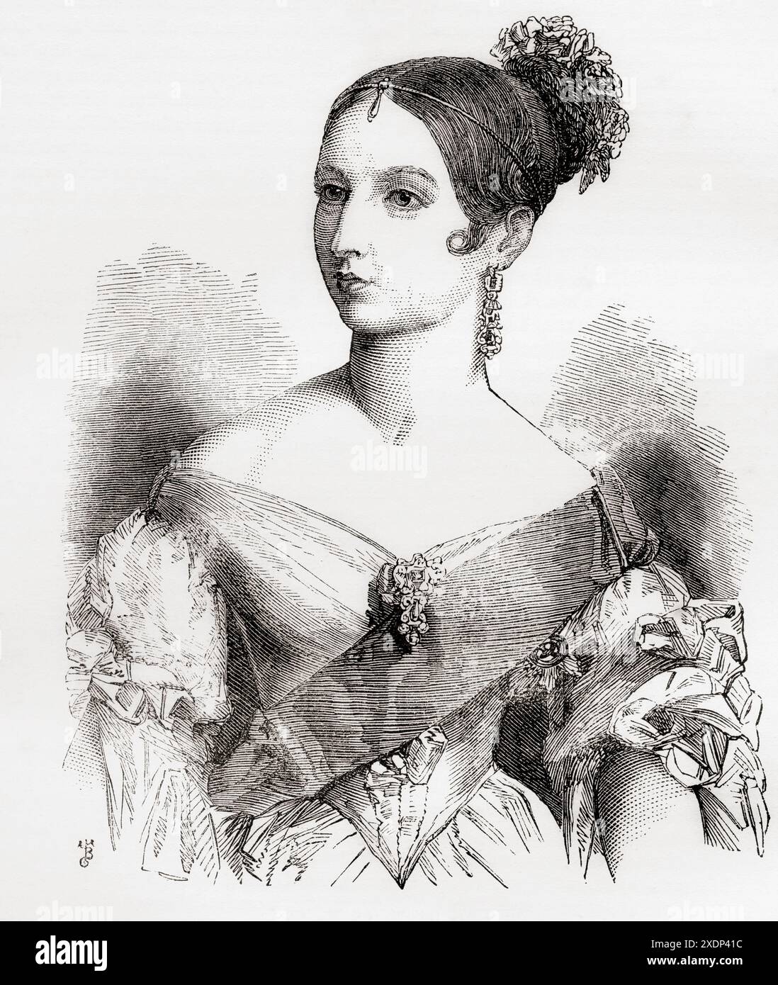 Regina Vittoria, 1819 – 1901. Regina del Regno Unito di Gran Bretagna e Irlanda, 1837 - 1901. Dalla storia illustrata dell'Inghilterra di Cassell. Foto Stock