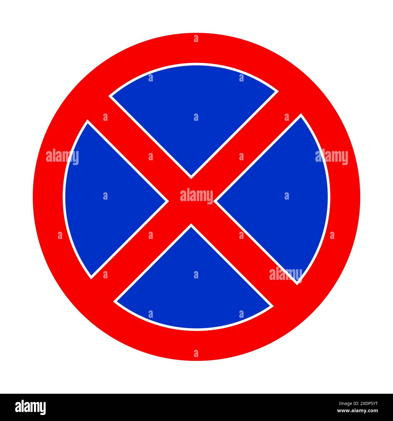 Nessun parcheggio e nessun segnale di stop. Illustrazione vettoriale. Illustrazione Vettoriale