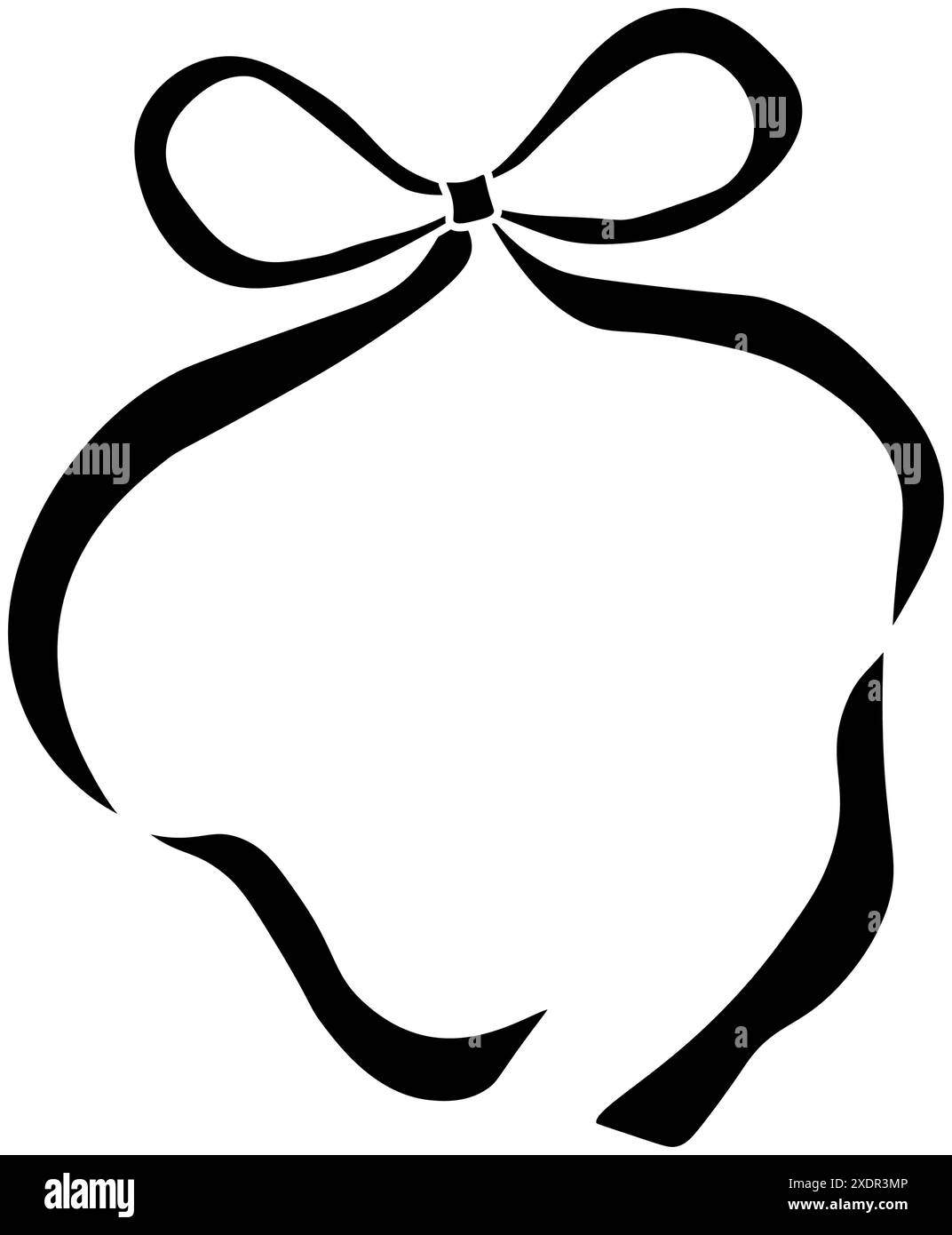 Bell'arco semplice. Bowknot per l'arredamento dei capelli. Accessori trendy per treccia. Illustrazione vettoriale Illustrazione Vettoriale