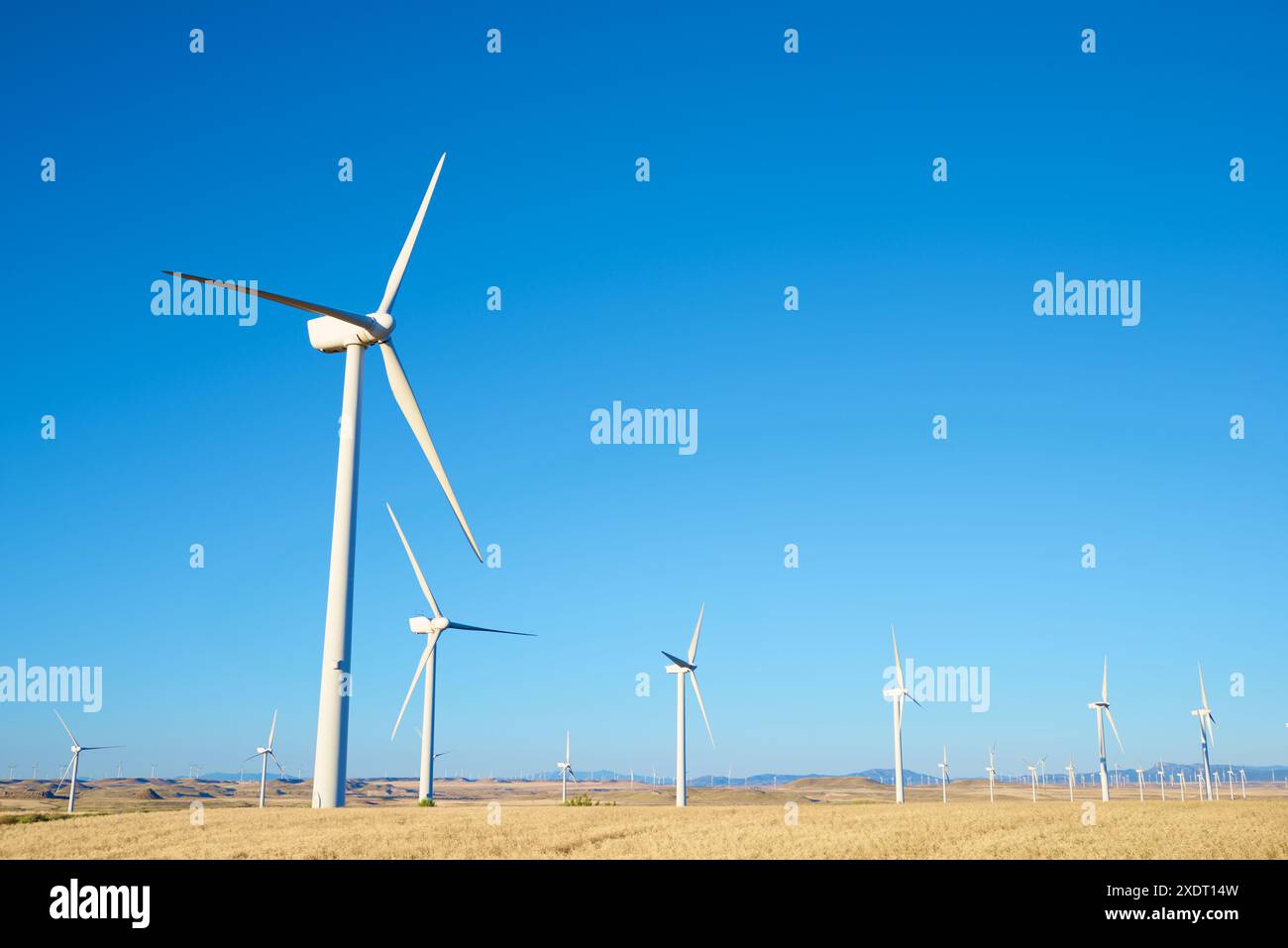 Generatori di turbine eoliche per la produzione di energia elettrica rinnovabile Foto Stock