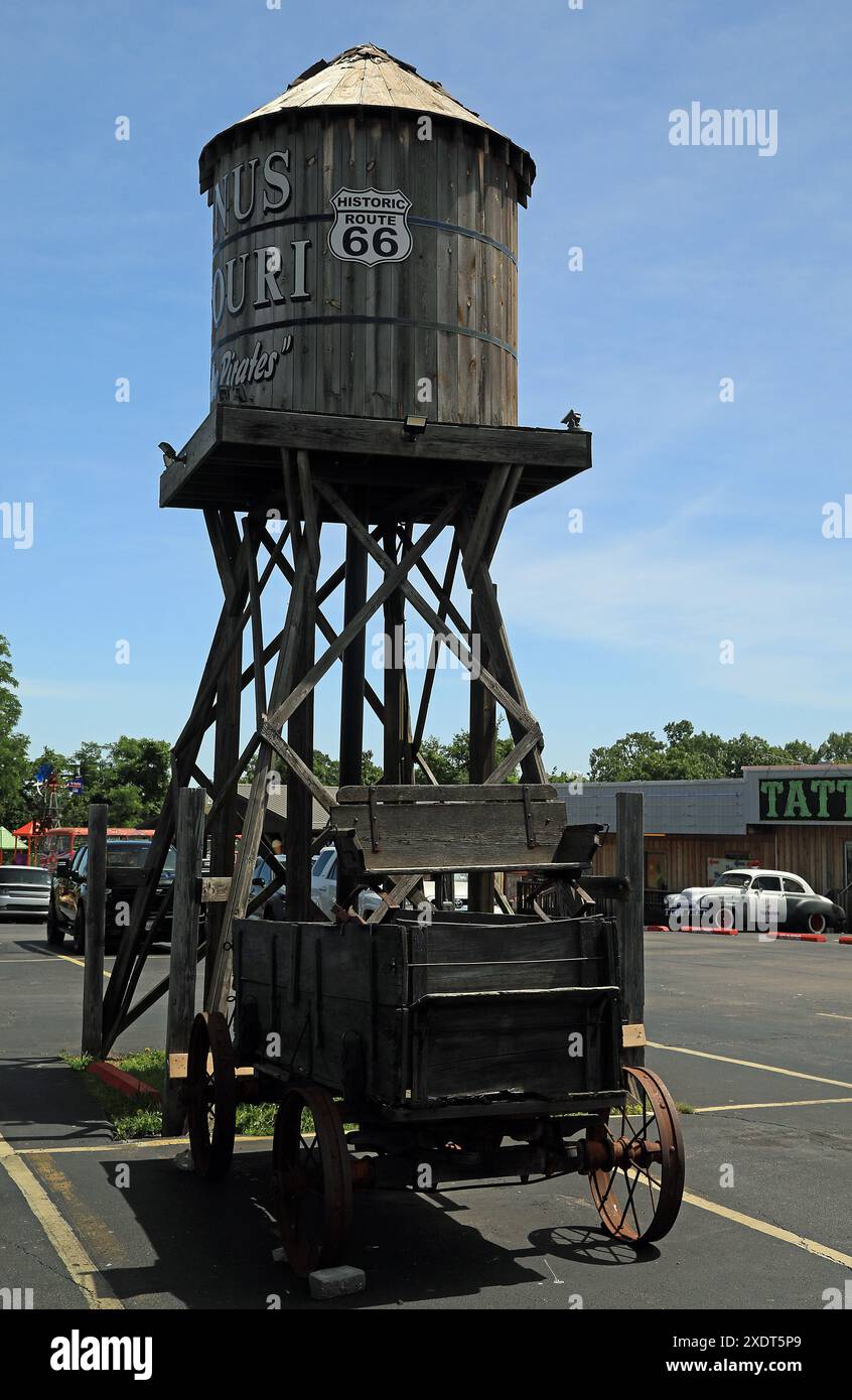 Water Tower sulla Route 66 Foto Stock
