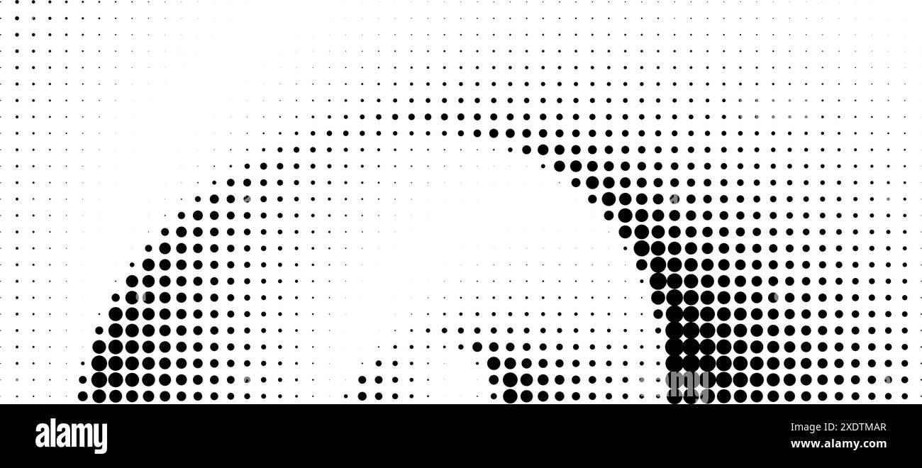 texture gradiente di disturbo mezzitoni. Sfondo orizzontale fumettistico pixelato retrò. Illustrazione vettoriale Illustrazione Vettoriale