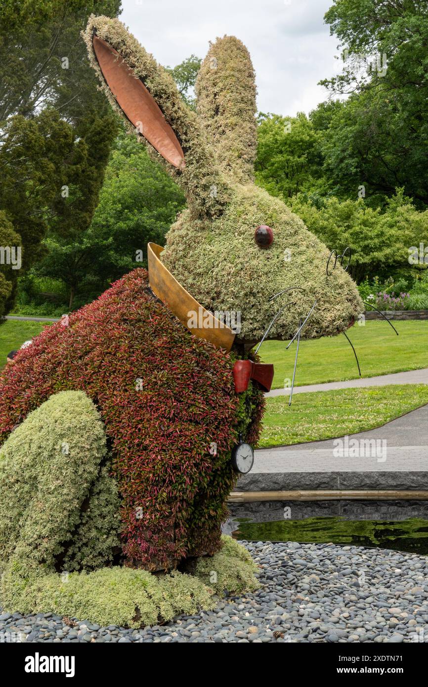Il New York Botanical Garden, situato nel Bronx, è un museo vivente, un'istituzione educativa e un'attrazione culturale iconica, Stati Uniti 2024 Foto Stock