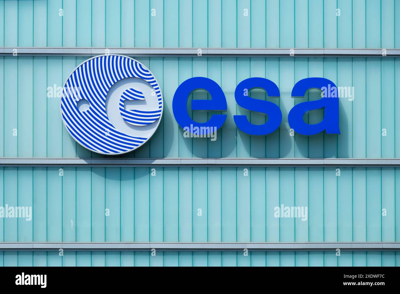 Agenzia spaziale europea, logo ESA, esplorazione spaziale, volo spaziale umano, telecomunicazioni, navigazione, monitoraggio, gateway per l'innovazione cosmica, Fran Foto Stock