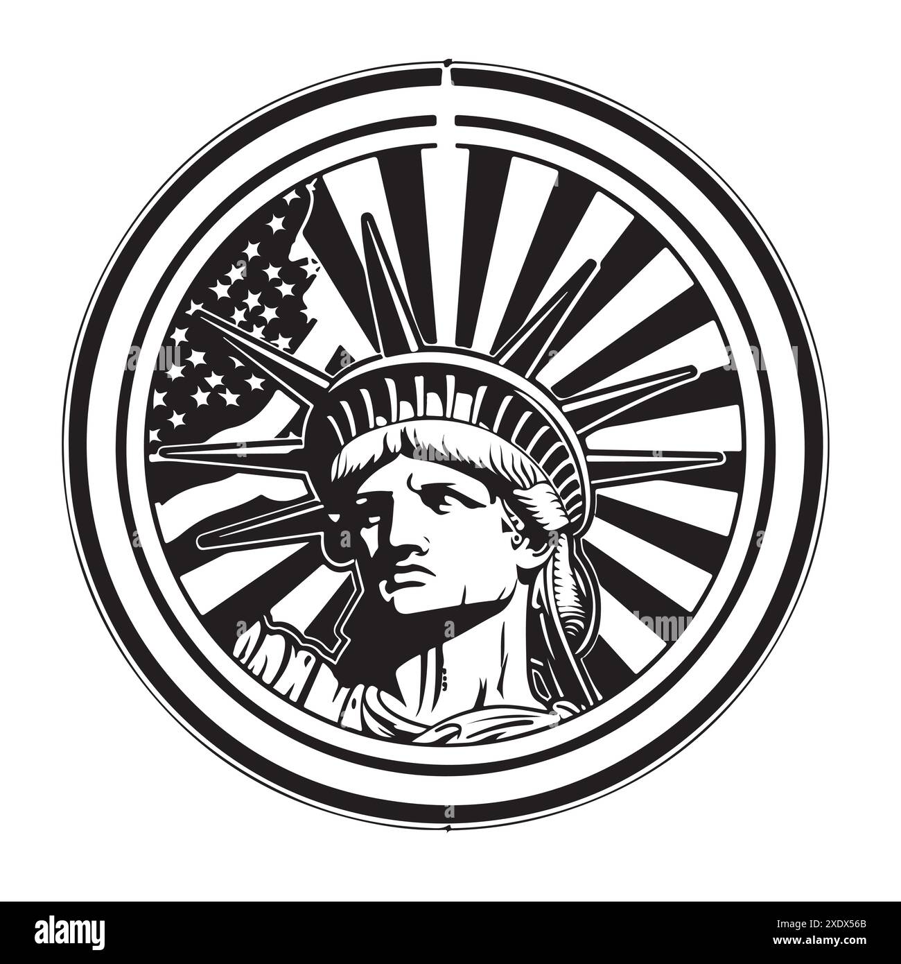 Illustrazione della Statua della libertà USA Vector Illustrazione Vettoriale