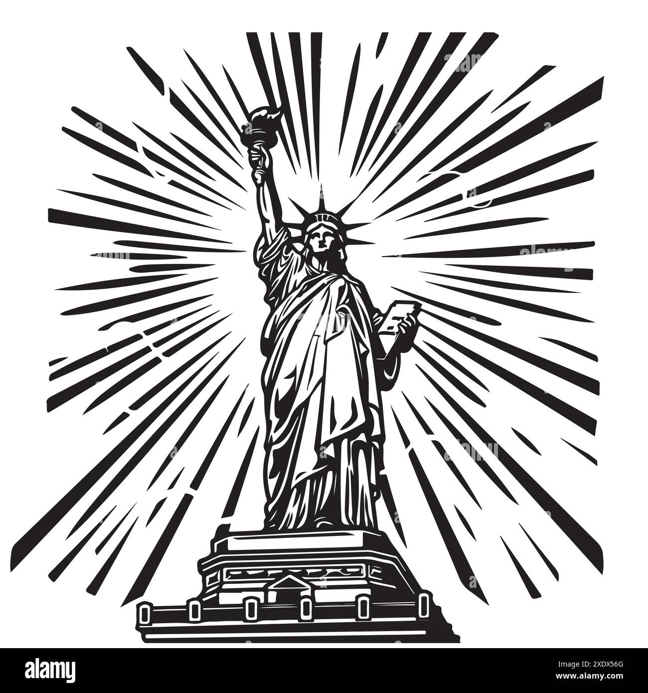 Illustrazione della Statua della libertà USA Vector Illustrazione Vettoriale