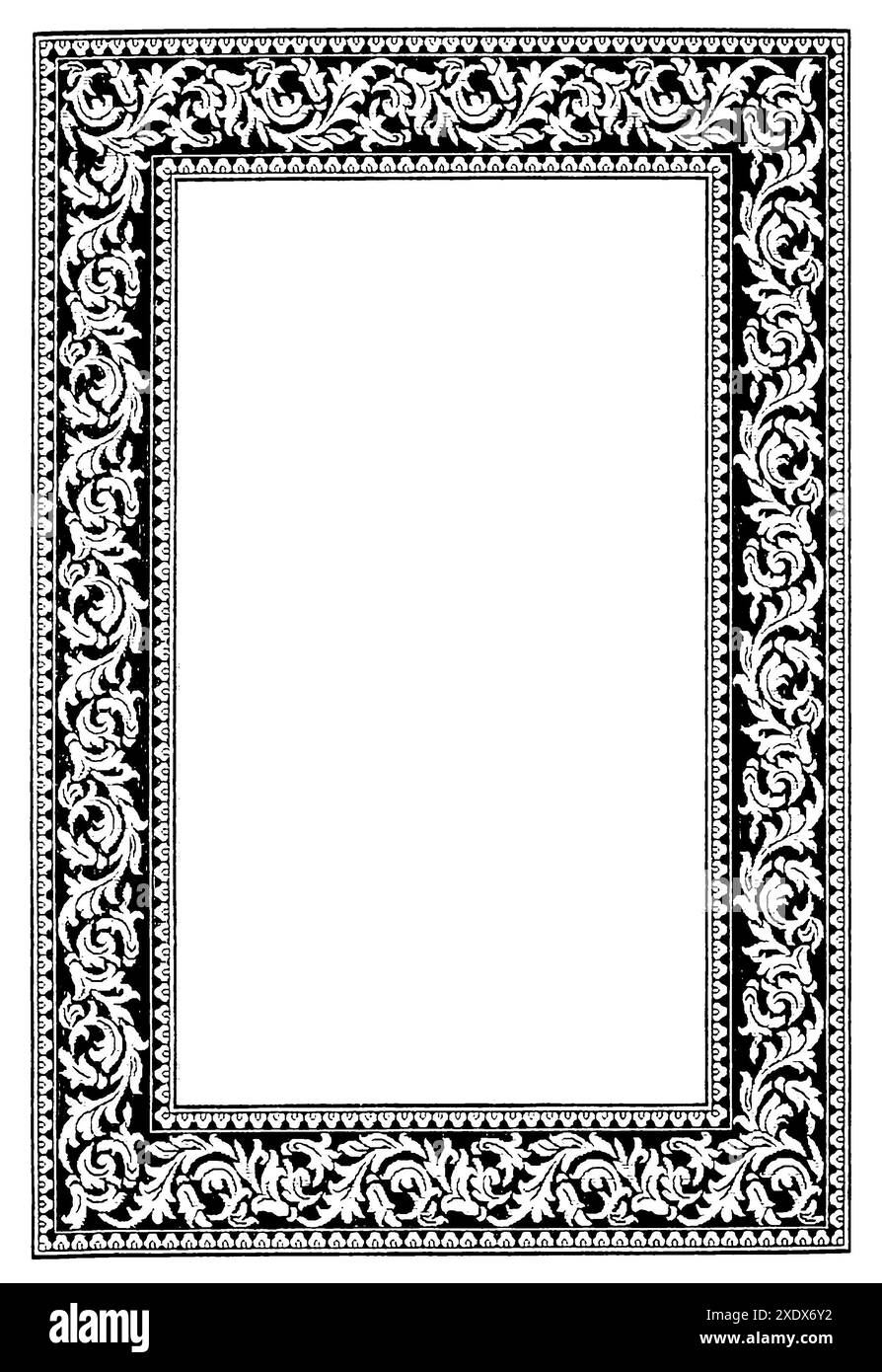 ornamenti decorativi per libri ortodossi d'epoca Foto Stock