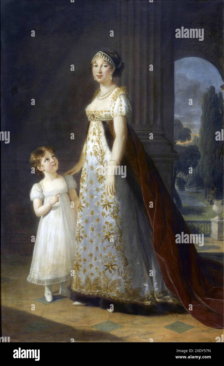 Caroline Murat geb. Bonaparte 25. März 1782 - 18. Mai 1839, eigentlich Maria Annunziata Carolina Buonaparte War Königin von Neapel und die jüngste SC Foto Stock