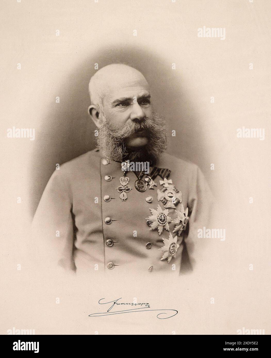 Franz Joseph I. 18. 1830 - 21 agosto. Novembre 1916, mit vollem Namen Franz Joseph Karl, aus dem Haus Habsburg-Lothringen, vom 2. Dezember 1848 bi Foto Stock