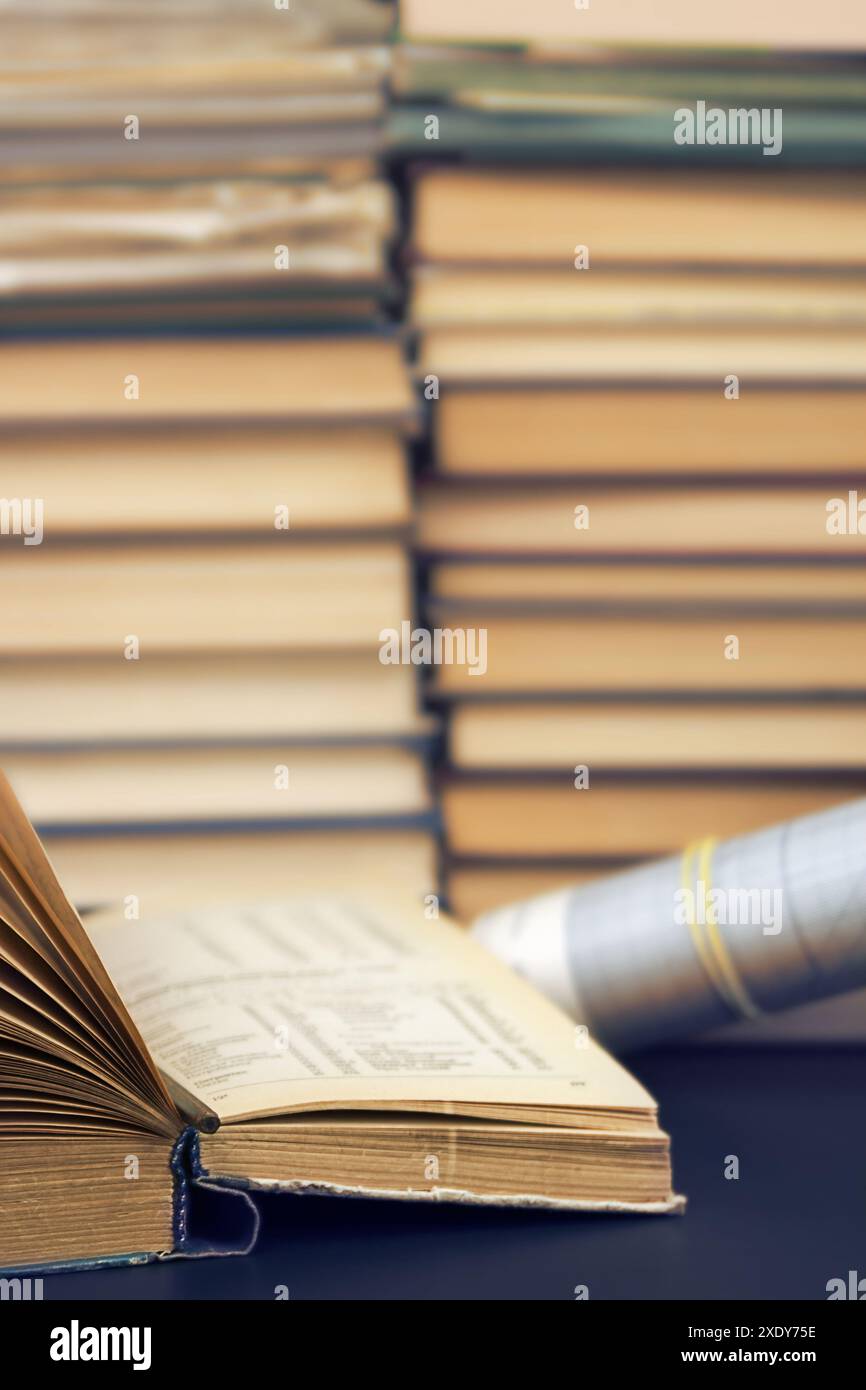 Vecchia educazione ai libri Foto Stock