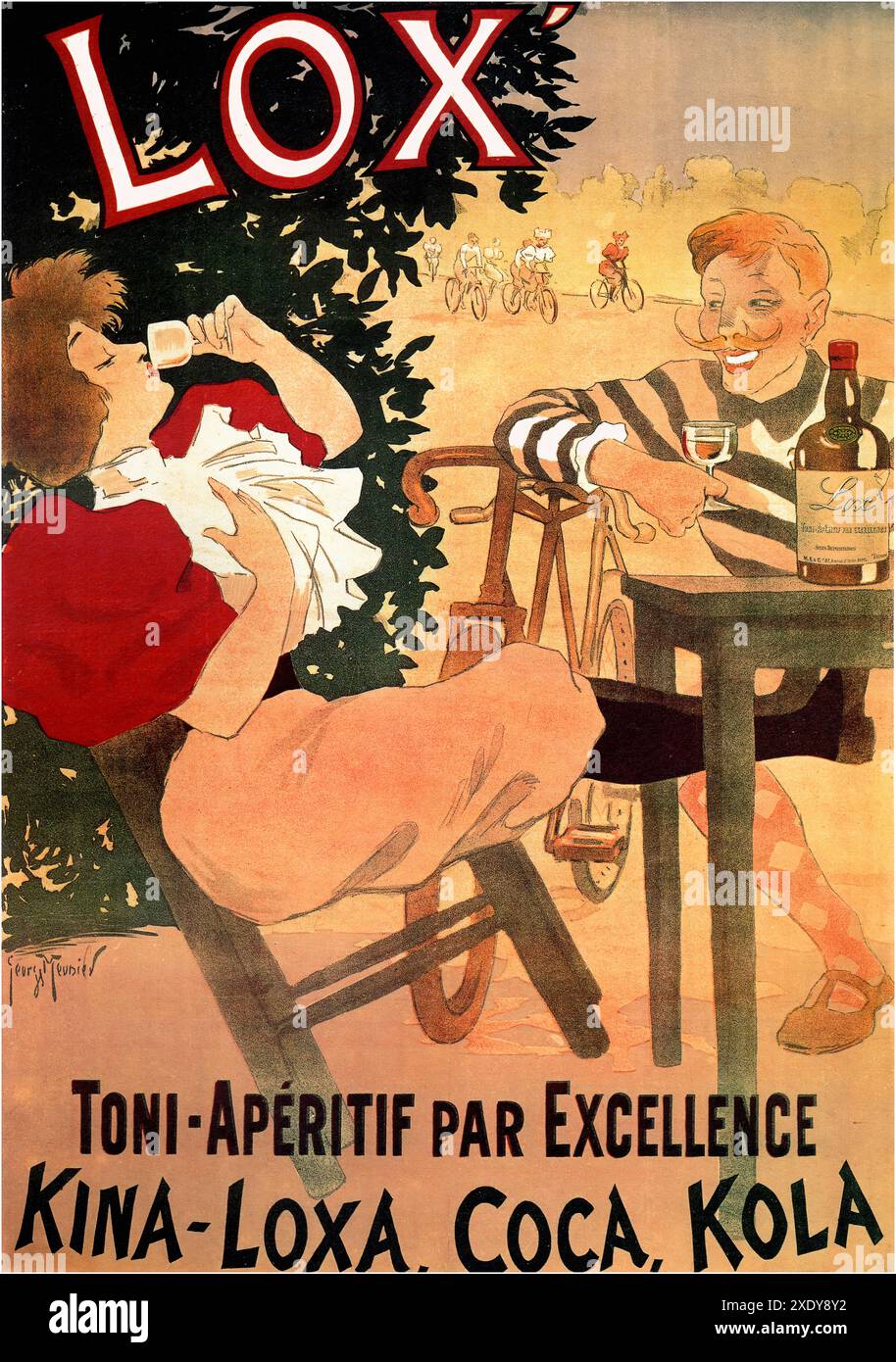 MEUNIER Georges (1869-1942) - Lox-Toni-Apéritif par Excellence poster illustrato d'epoca Foto Stock