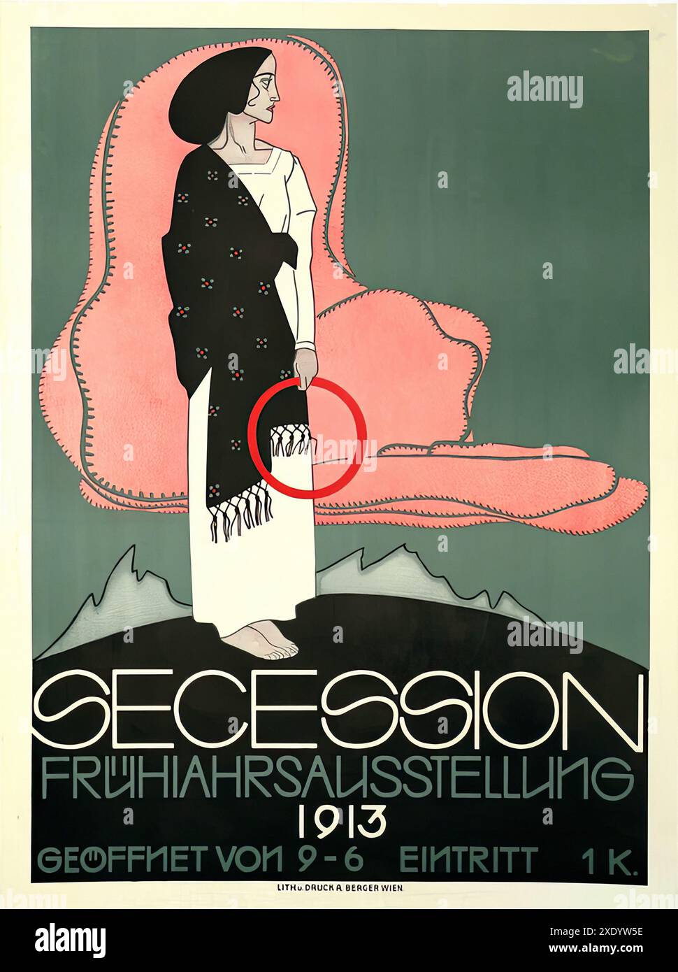 WACIK Franz - poster per l'esposizione primaverile della Secessione di Vienna 1913 - poster illustrati d'epoca Foto Stock