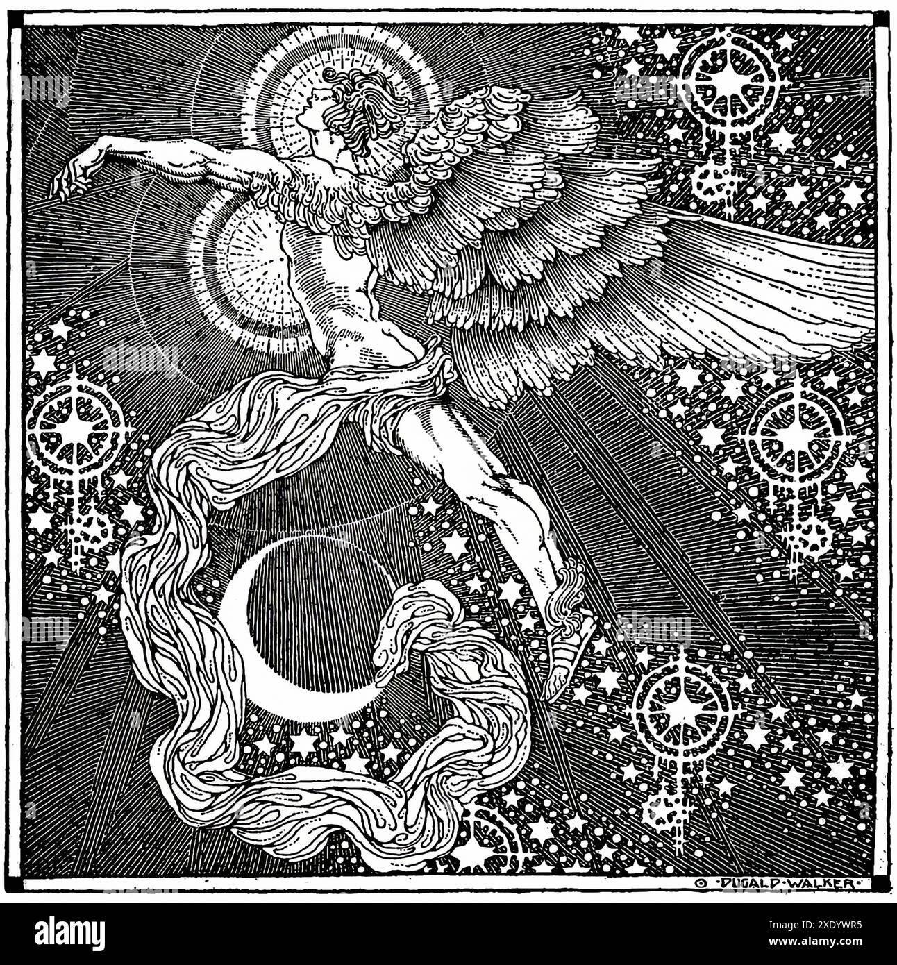 WALKER Dugald Stewart (1883-1937) - illustrazione da Rainbow Gold - Poems Old and New 1922 - Foto Stock