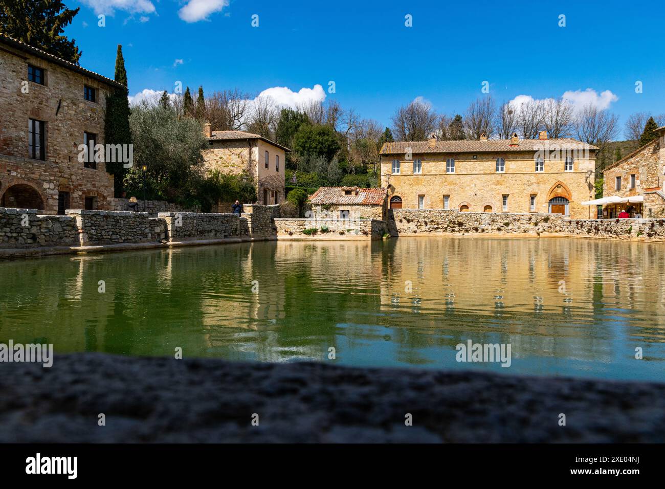 Piscina termale a bagno Vignoni Foto Stock