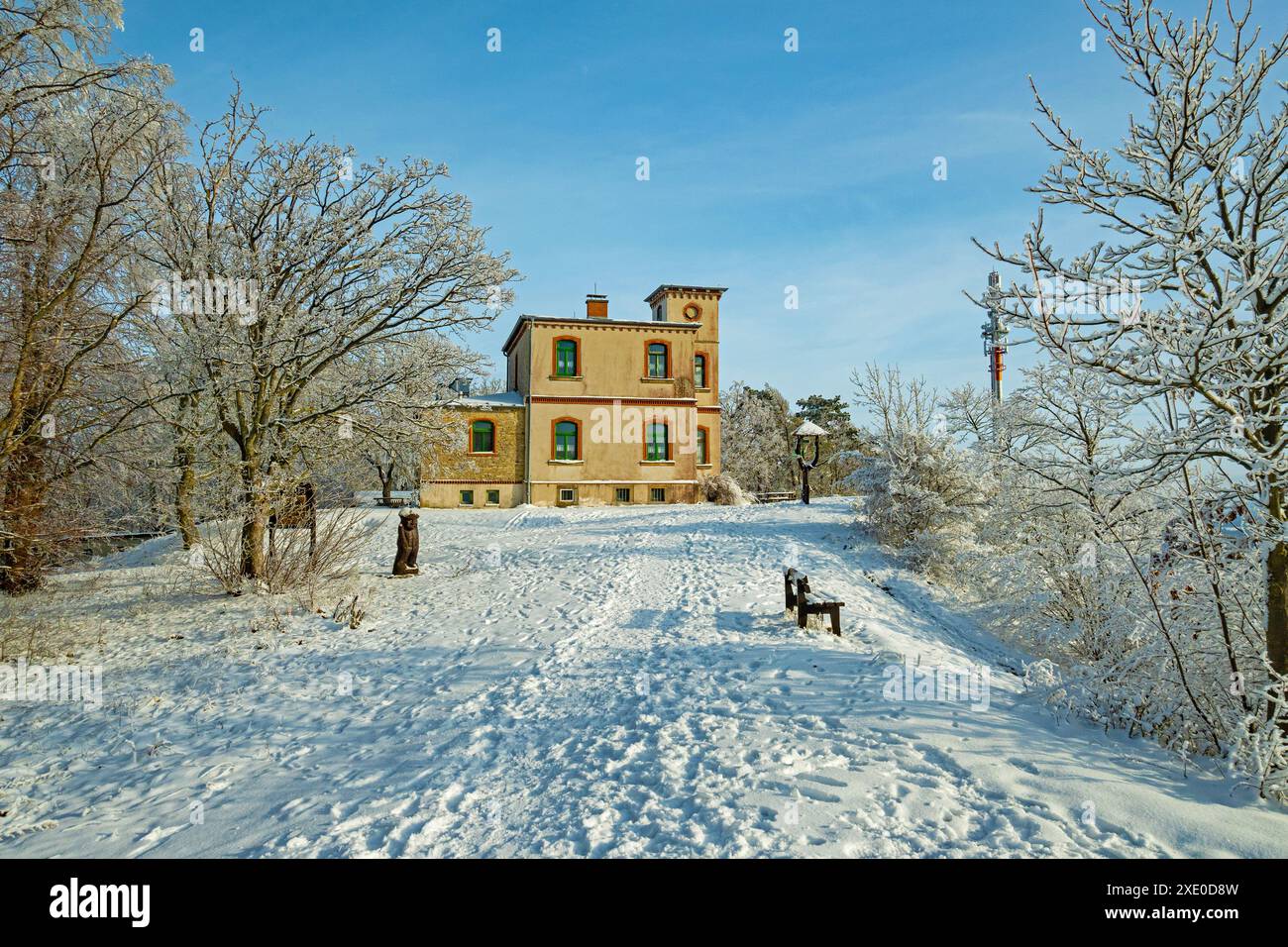 Tradizionale casa di montagna di Horsel in inverno Foto Stock