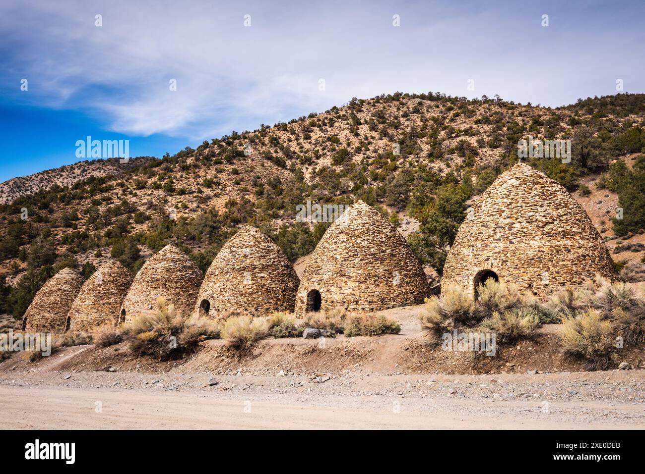 Costruiti nel 1877, i Wildroase Charcoal Kilns sono forni a forma di alveare che sono stati utilizzati per creare carbone per le attività minerarie locali. Foto Stock