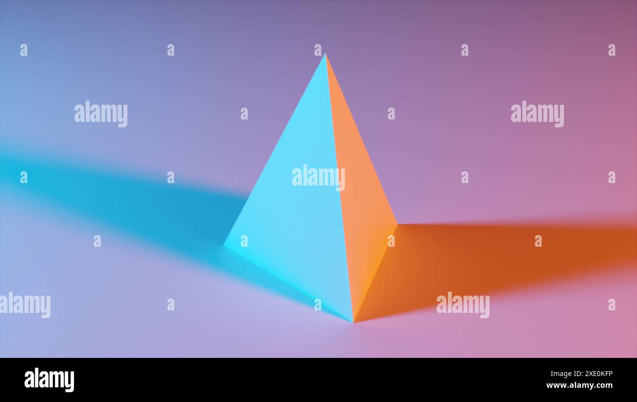 Triangolo arancione e blu Foto Stock