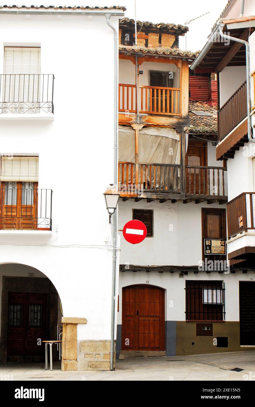 Centro storico di Villanueva de la vera, Caceres, Estremadura, Spagna Foto Stock