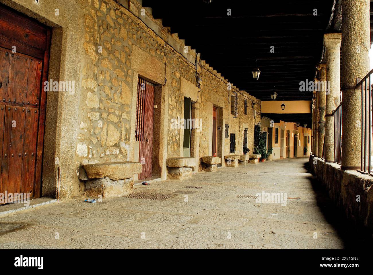 Città vecchia di Cuacos de Yuste, Caceres, Estremadura, Spagna Foto Stock