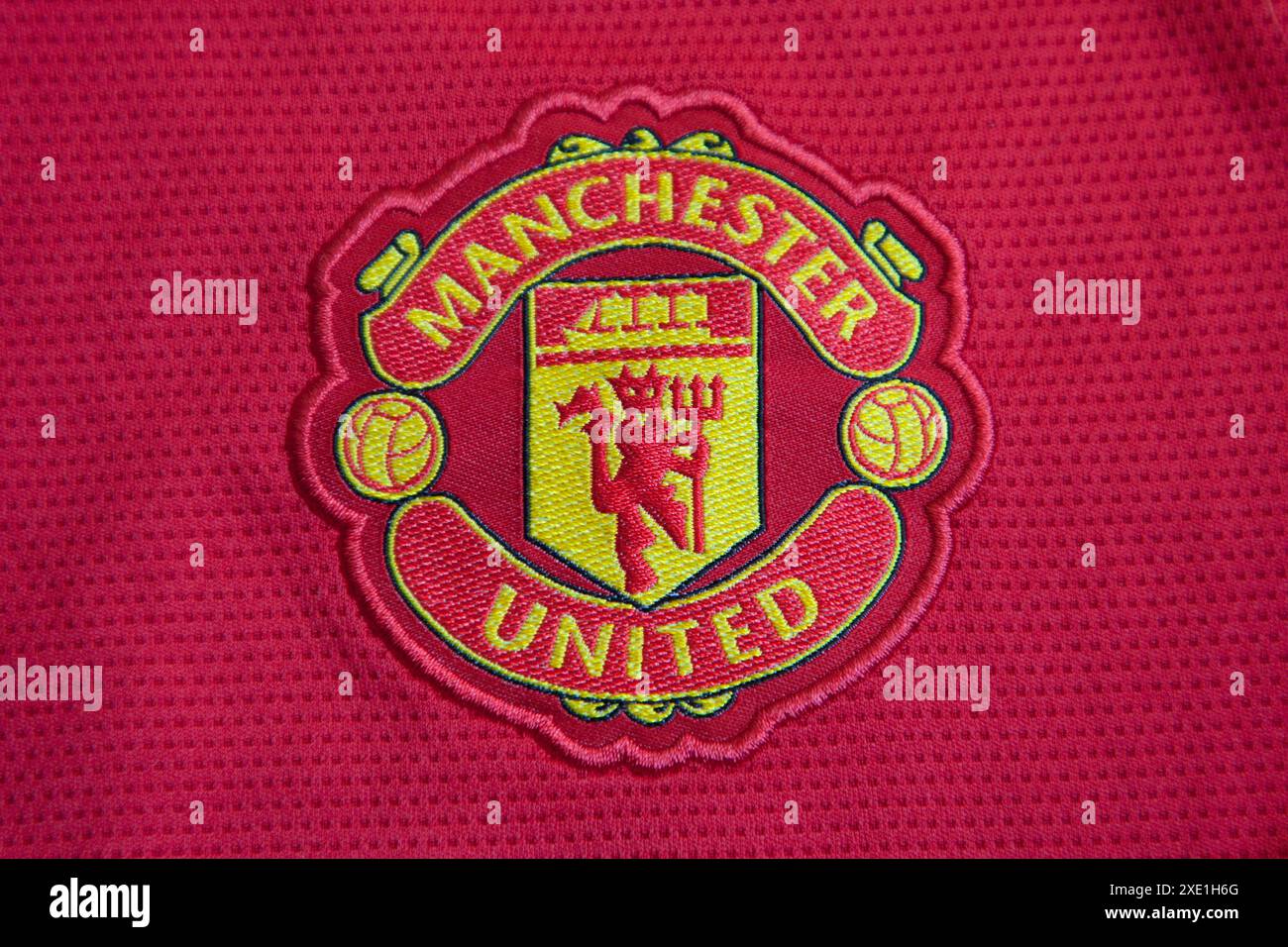 Logo/emblema/stemma del Manchester United Foto Stock