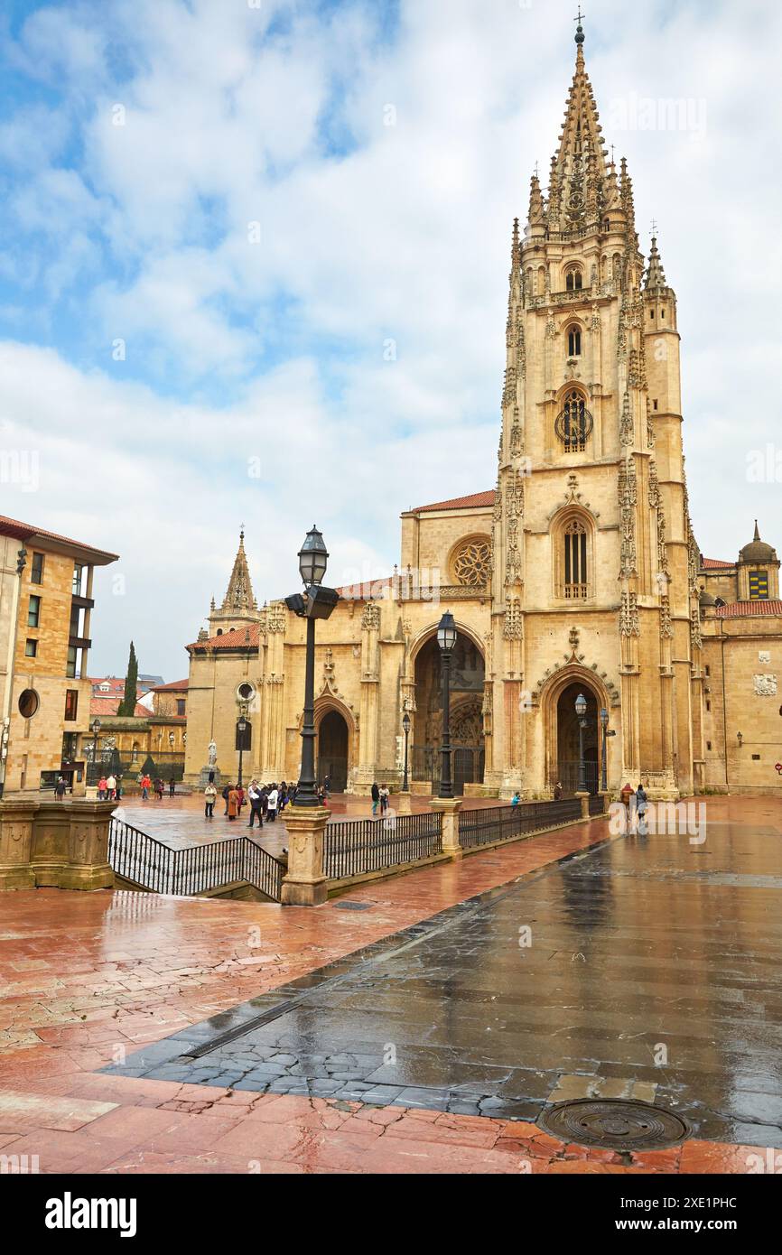 Cattedrale, Plaza Alfonso II El Casto, Oviedo, Asturias, Spagna. Foto Stock