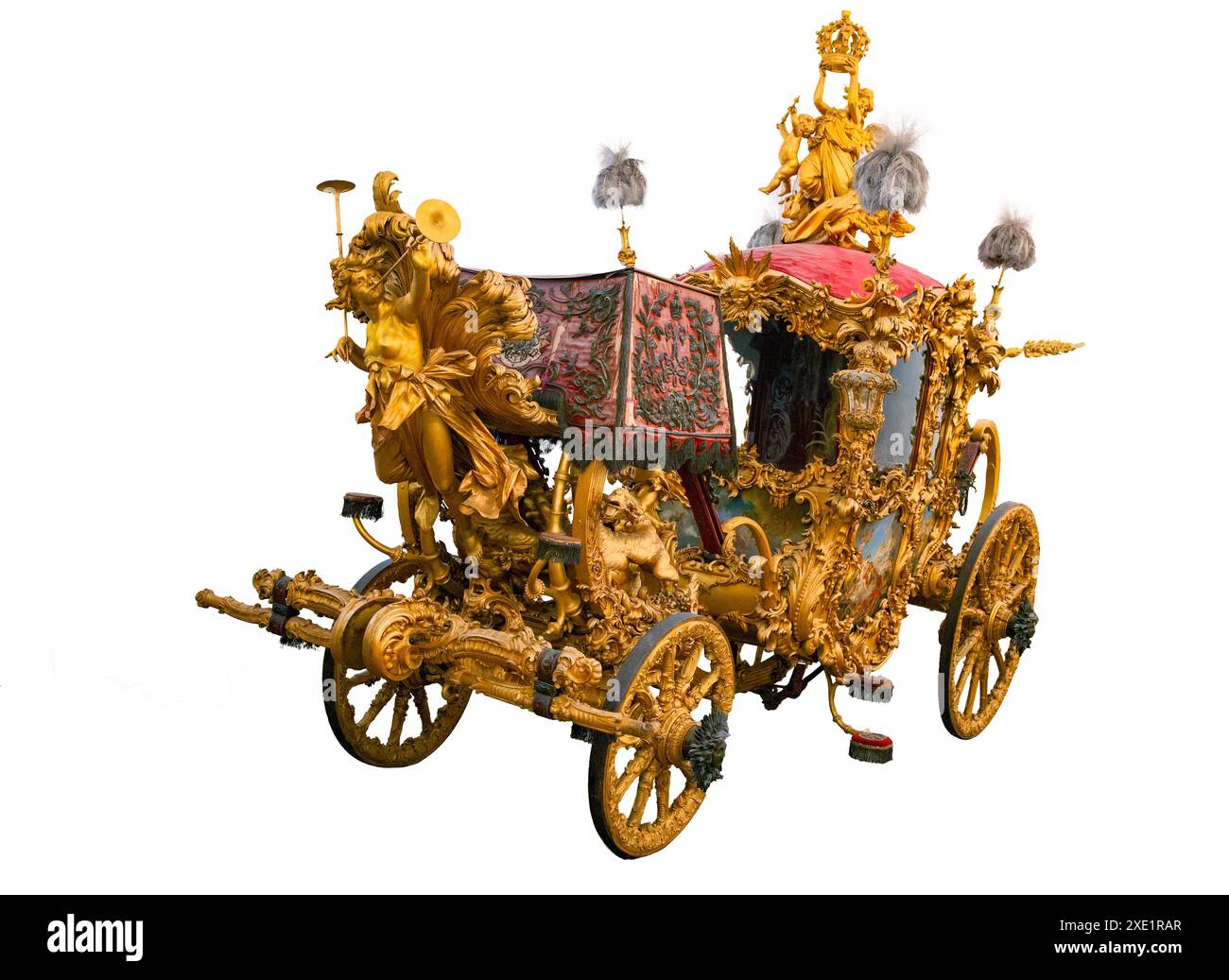 La carrozza reale (Germania) isolata su sfondo bianco. Foto Stock