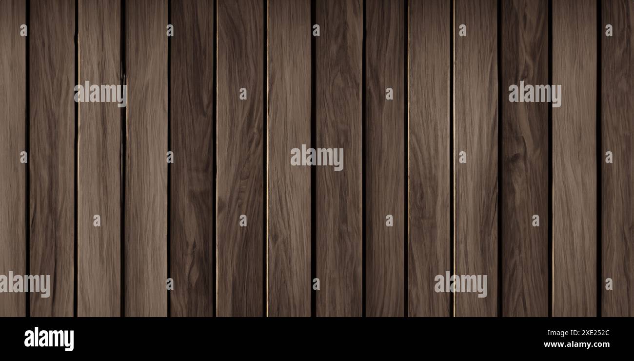 L'impatto visivo sta nell'armoniosa interazione del design con lo sfondo in legno scuro. Foto Stock