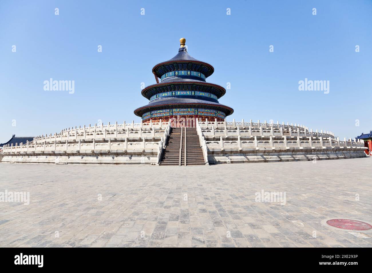 Vista panoramica del Tempio del Paradiso di Pechino. Foto Stock