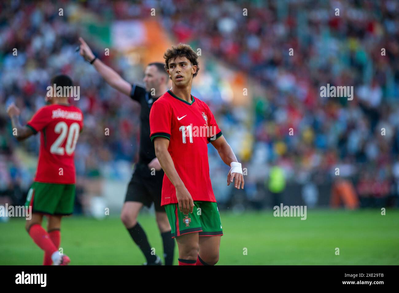 João Felix azione dalla partita contro l'Irlanda Foto Stock