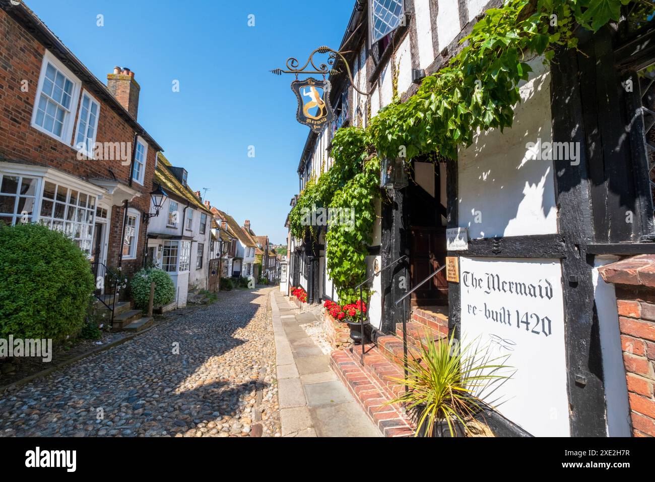 Il Mermaid Inn, Mermaid Street, segala, East Sussex, Regno Unito Foto Stock