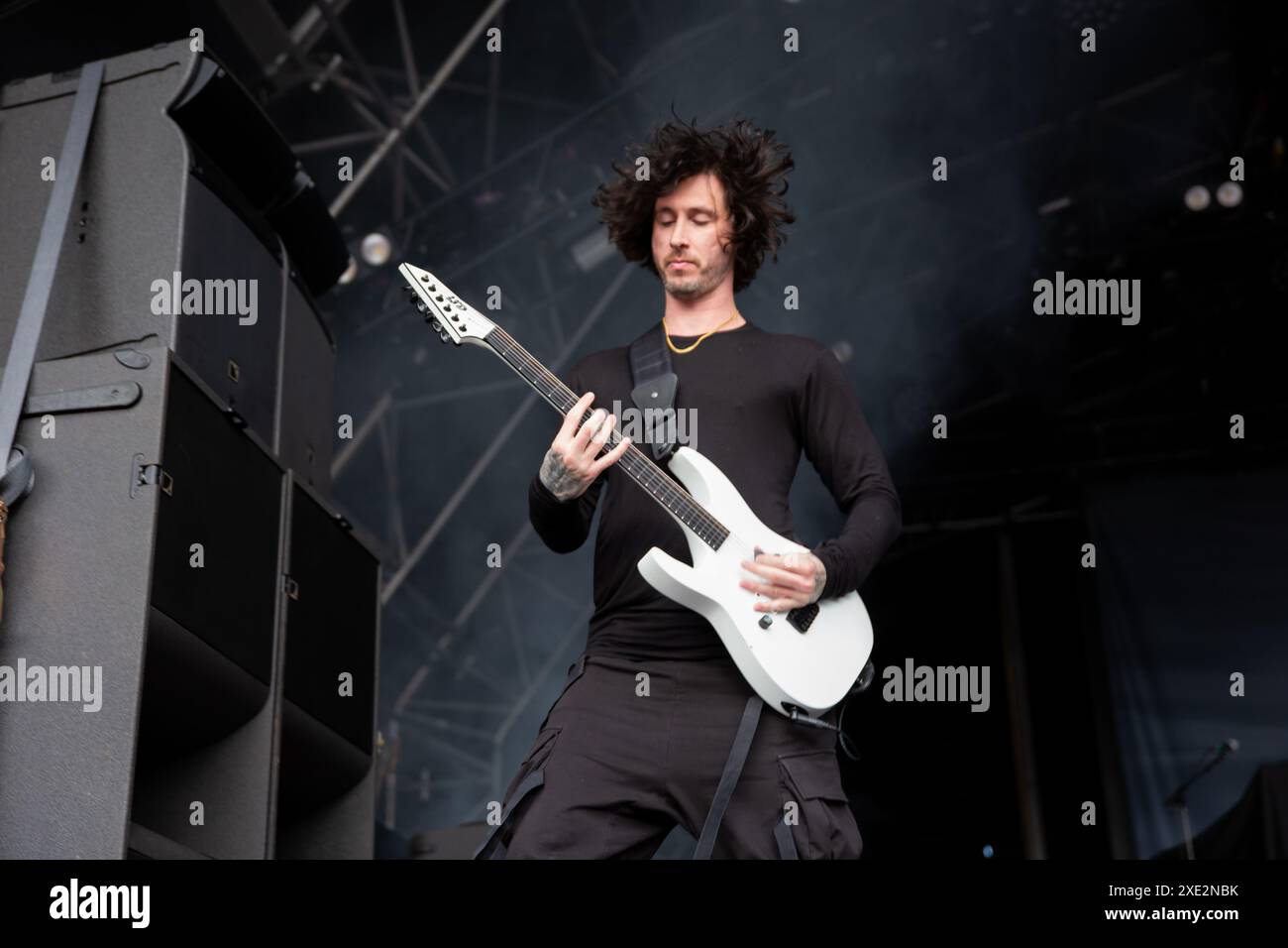 chiedendo ad alexandria di esibirsi dal vivo al slam dunk festival uk 26 maggio 2024. Foto Stock