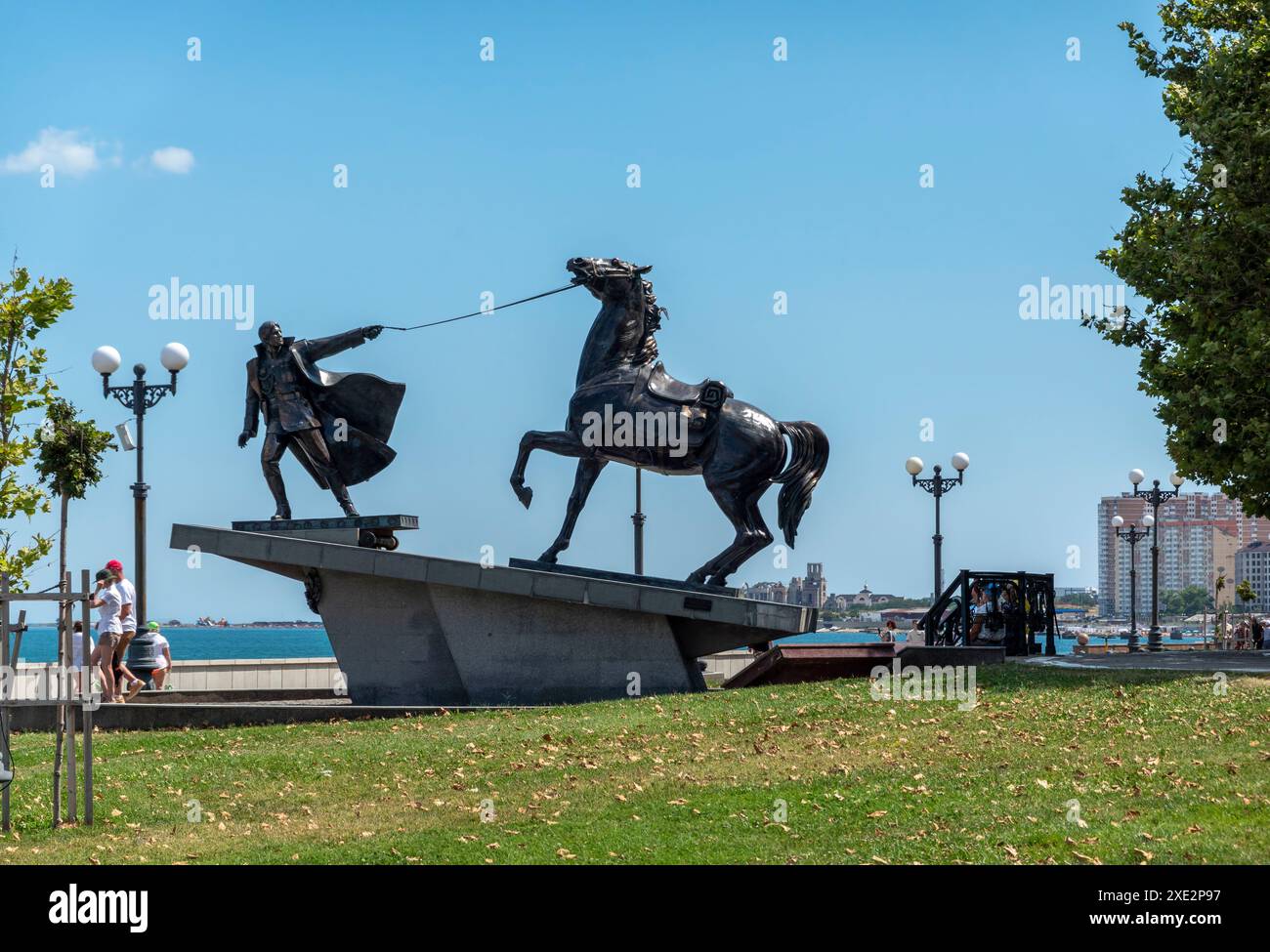 Novorossijsk, Russia - 18 agosto 2023 Monumento Esodo è dedicato all'evacuazione dell'Armata Bianca sotto il comando di Gene Foto Stock