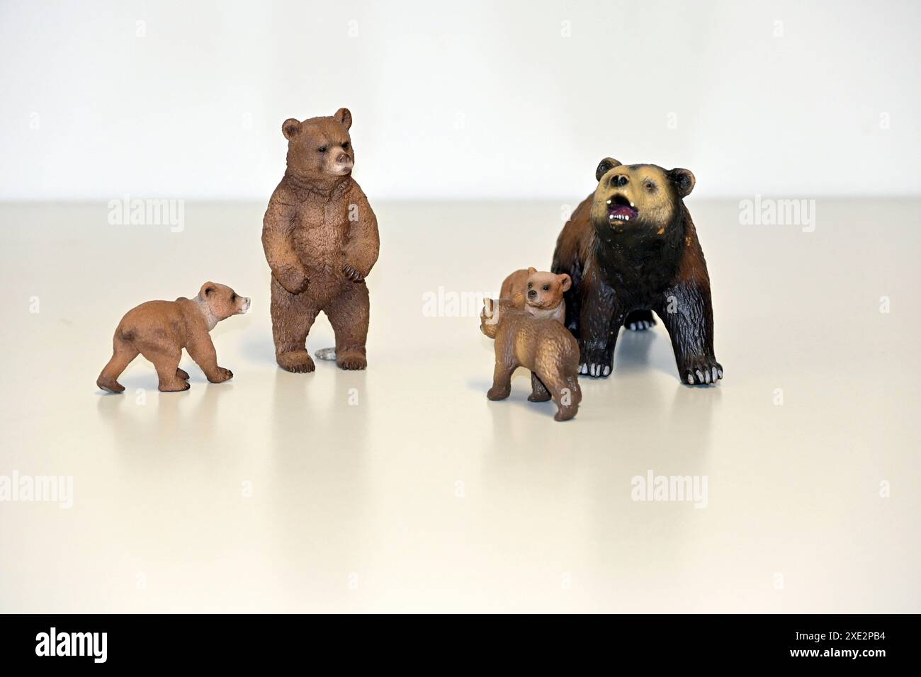 11.06.2024 Familienaufstellung,Bären, tierische Figuren eignen sich zur Darstellung von aggresiven Beziehungen, professionelles Coaching-, Therapeuten- oder Businessumfeld. Visualisierung von Familien- und anderen sozialen Systemen. Tierfiguren, stellvertretend fuer Personen oder charakteristische Rollenmuster, Figuren systemisches Coaching, supervisione, Psychotherapie, Paarberatung, das Externalisieren von Gedanken und Brainstorming. Psychologische Beratung, systemische Aufstellung *** 11 06 2024 costellazione familiare, orsi, figure animali sono adatti per la rappresentazione di rel aggressivo Foto Stock