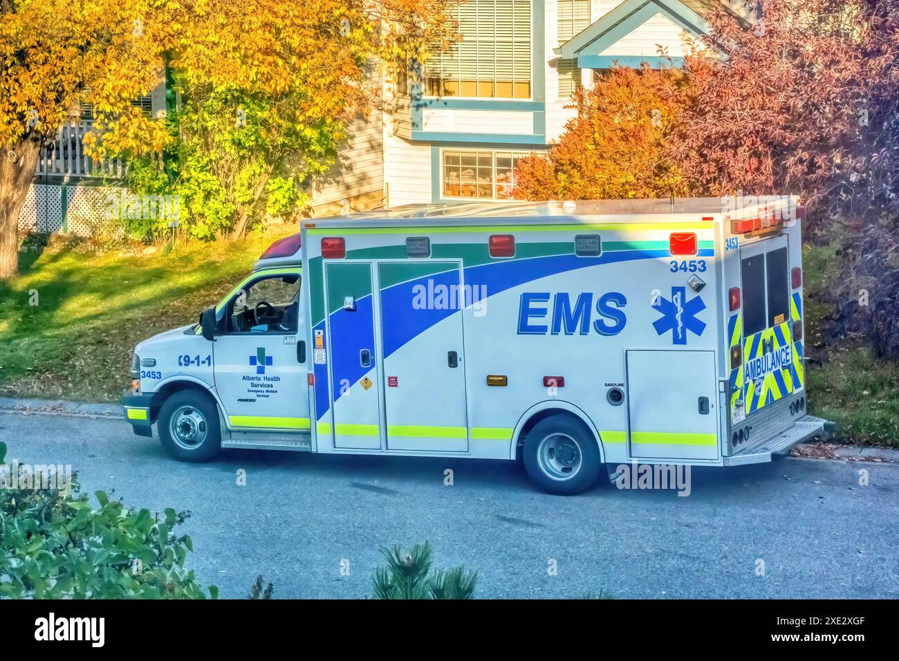 Calgary, Alberta, Canada. 8 ottobre 2023. Un'ambulanza EMS Alberta Health Services. Foto Stock