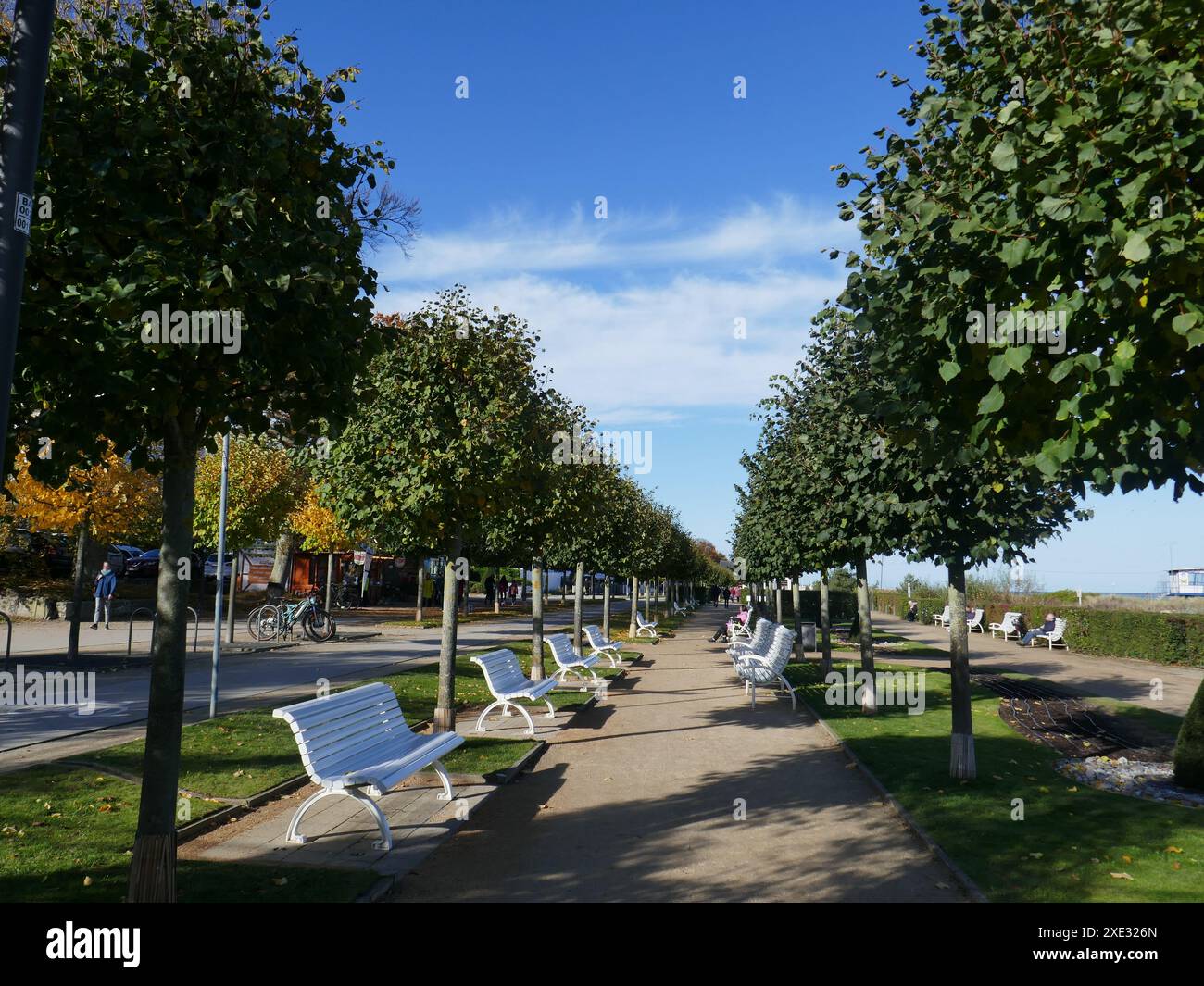 Passeggiata sul Mar Baltico in autunno. Bansin Foto Stock