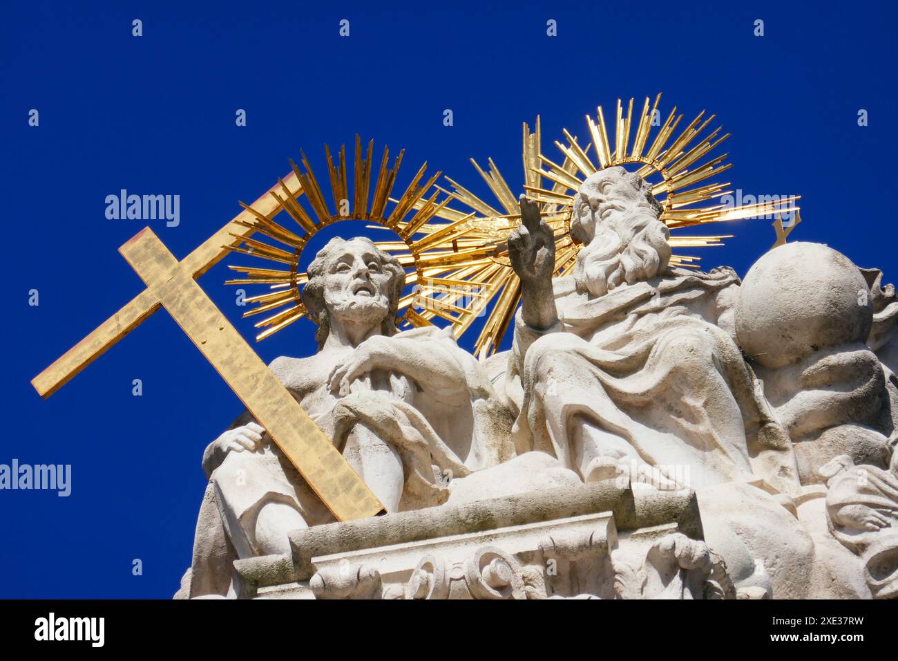 Colonna della Trinità a Budapest, Ungheria Foto Stock