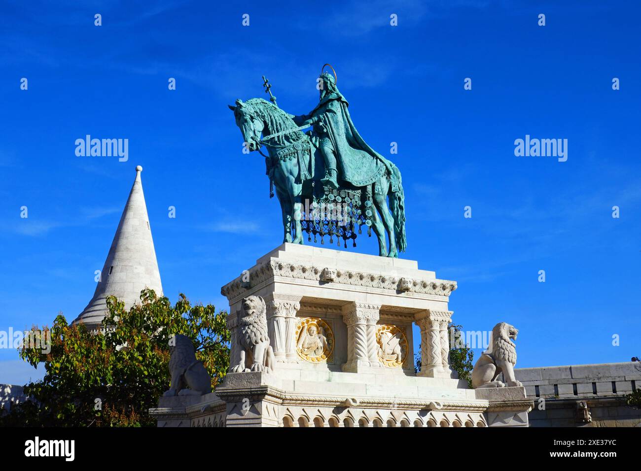 Monumento a Santo Stefano a Budapest, Ungheria Foto Stock