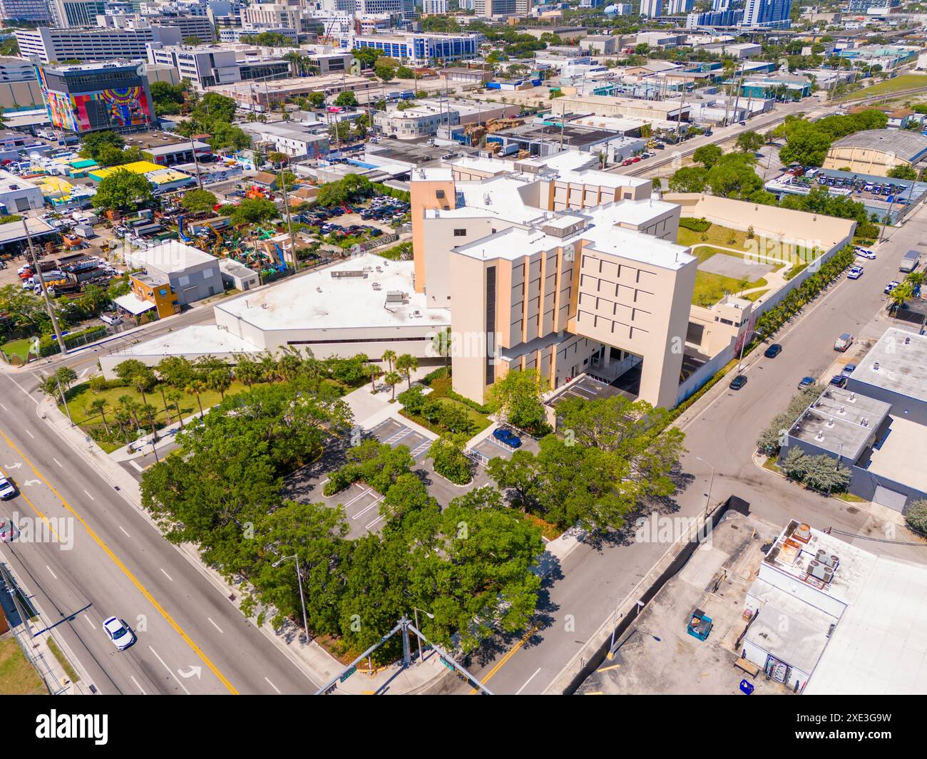 Miami, FL, Stati Uniti d'America - 31 maggio 2024: Foto aerea Miami Center for Mental Health and Recovery situato al 2200 NW 7th Ave Foto Stock