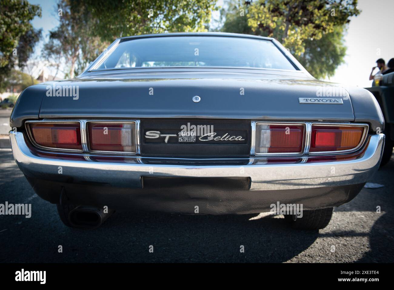 Vista posteriore dell'auto sportiva Toyota Celica da collezione Classic. Auto di lusso d'epoca Foto Stock