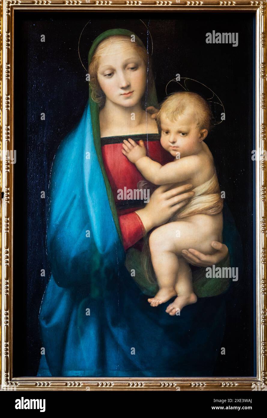 Museo di Palazzo Pitti, Raffaello Sanzio - Raffaello, dipinto della Madonna del Granduca, 1504 Foto Stock