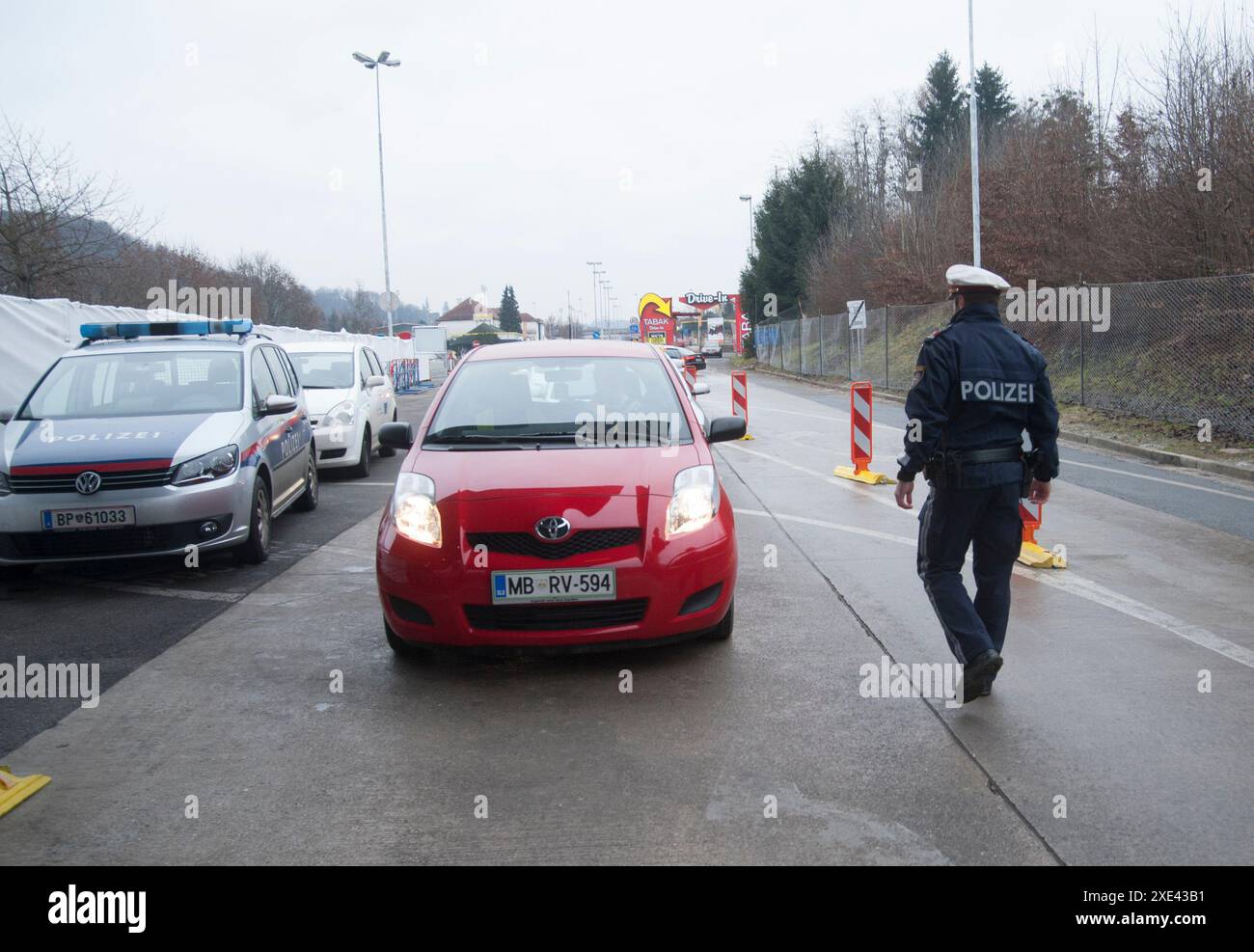 Simboli e segni delle forze di polizia austriache Foto Stock