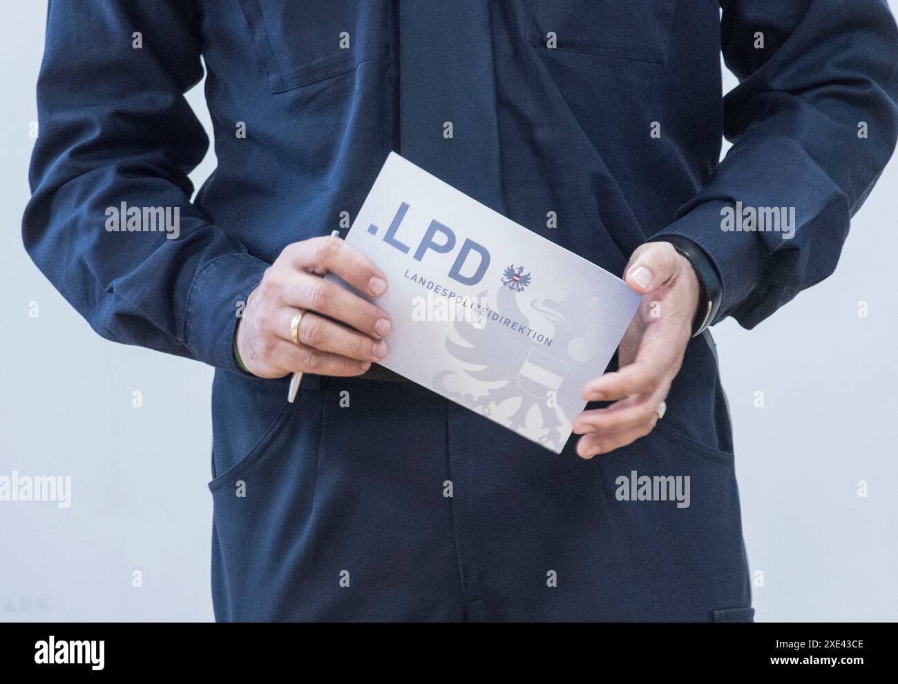 Simboli e segni delle forze di polizia austriache Foto Stock