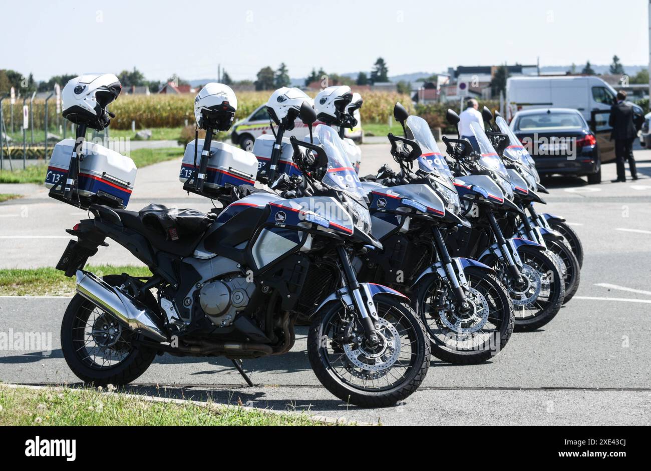Simboli e segni delle forze di polizia austriache Foto Stock
