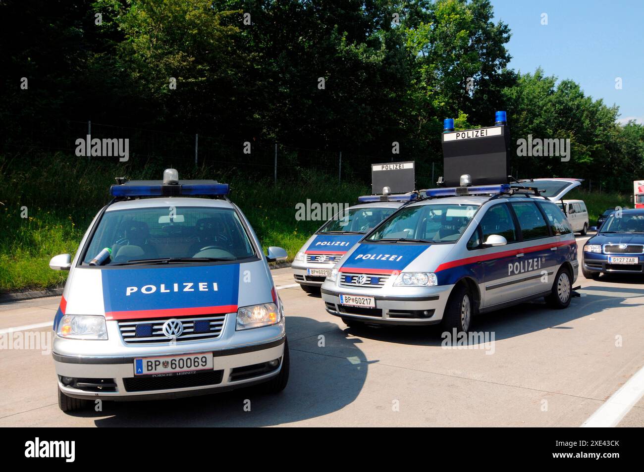 Simboli e segni delle forze di polizia austriache Foto Stock